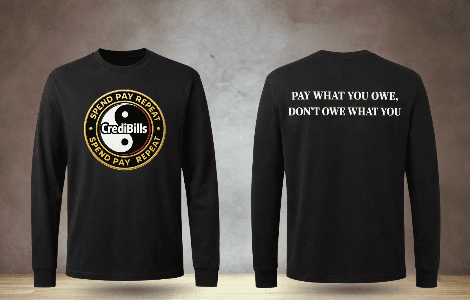 Spend Pay Repeat Long Sleeve Shirt - Image 3